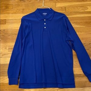 Land’s End - long sleeve polo. Blue Color